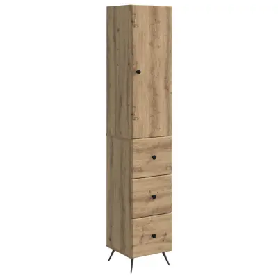 vidaXL Set omar 2 pcs Artisan hrast 34,5 x 34,5 x 90 cm Inženirski les