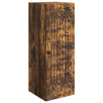 vidaXL Omara za steno Dimljen hrast 33 x 34,5 x 90 cm Inženirski les