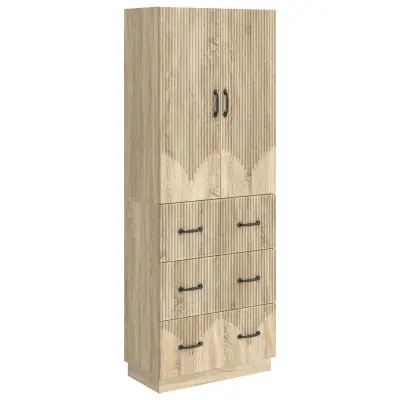 vidaXL Set omar 2 pcs Sonoma hrast 66 x 34,5 x 87 cm Inženirski les