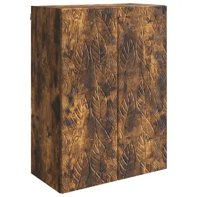 vidaXL Omara za steno Dimljen hrast 66 x 34,5 x 90 cm Inženirski les