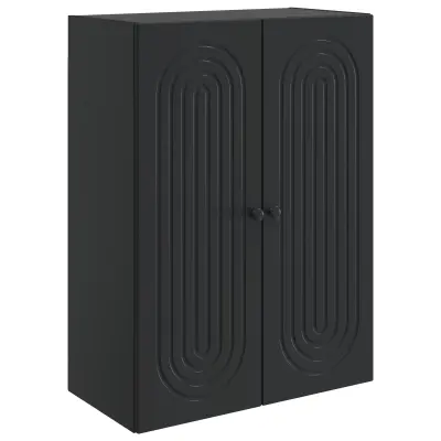 vidaXL Omara za steno Črna 66 x 34,5 x 90 cm Inženirski les