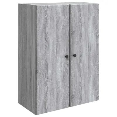 vidaXL Omara za steno Siva Sonoma 66 x 34,5 x 90 cm Inženirski les