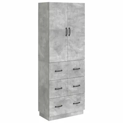 vidaXL Set omar 2 pcs Betonsko siva 66 x 34,5 x 87 cm Inženirski les