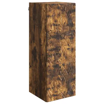 vidaXL Omara za steno Dimljen hrast 33 x 34,5 x 90 cm Inženirski les
