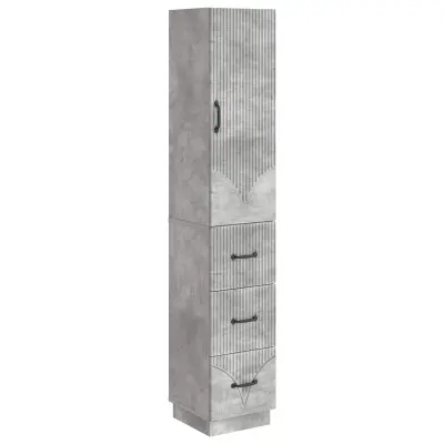 vidaXL Set omar 2 pcs Betonsko siva 33 x 34,5 x 87 cm Inženirski les