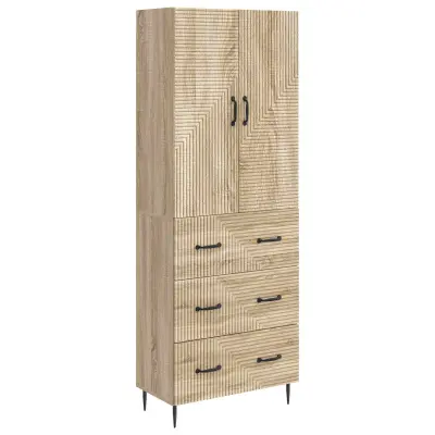 vidaXL Set omar 2 pcs Sonoma hrast 66 x 34,5 x 90 cm Inženirski les