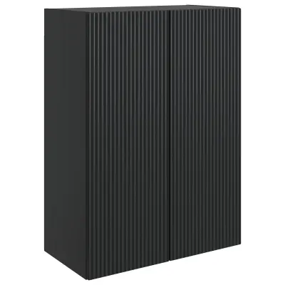 vidaXL Omara za steno Črna 66 x 34,5 x 90 cm Inženirski les
