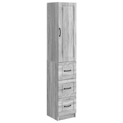 vidaXL Set omar 2 pcs Siva Sonoma 33 x 34,5 x 87 cm Inženirski les