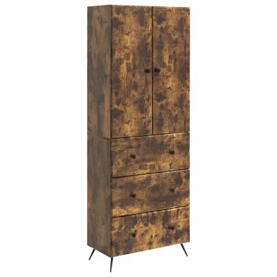 vidaXL Set omar 2 pcs Dimljen hrast 66 x 34,5 x 90 cm Inženirski les