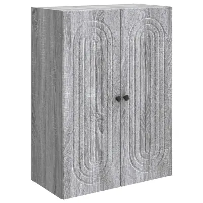vidaXL Omara za steno Siva Sonoma 66 x 34,5 x 90 cm Inženirski les