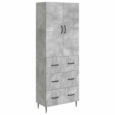 vidaXL Set omar 2 pcs Betonsko siva 66 x 34,5 x 90 cm Inženirski les