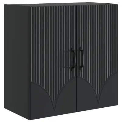 vidaXL Omara za steno Črna 59 x 31 x 60 cm Inženirski les