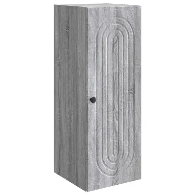 vidaXL Omara za steno Siva Sonoma 33 x 34,5 x 90 cm Inženirski les