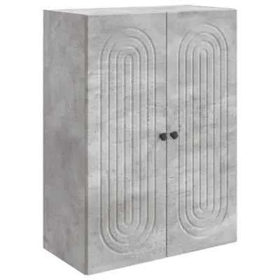 vidaXL Omara za steno Betonsko siva 66 x 34,5 x 90 cm Inženirski les