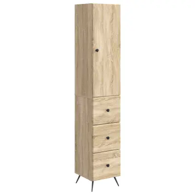 vidaXL Set omar 2 pcs Sonoma hrast 34,5 x 34,5 x 90 cm Inženirski les