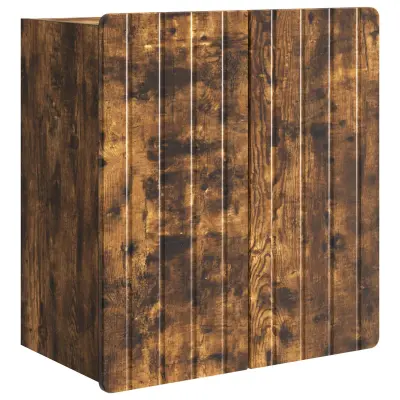 vidaXL Omara za steno Dimljen hrast 59 x 31 x 64 cm Inženirski les