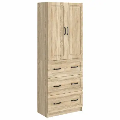 vidaXL Set omar 2 pcs Sonoma hrast 66 x 34,5 x 87 cm Inženirski les