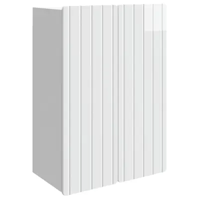 vidaXL Omara za steno Bela visok sijaj 66 x 34,5 x 92 cm