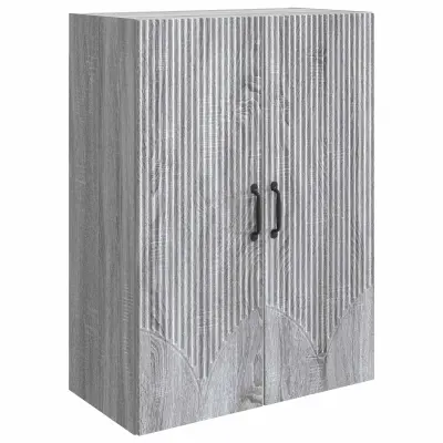 vidaXL Omara za steno Siva Sonoma 66 x 34,5 x 90 cm Inženirski les