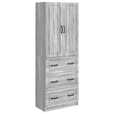 vidaXL Set omar 2 pcs Siva Sonoma 66 x 34,5 x 87 cm Inženirski les