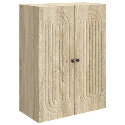 vidaXL Omara za steno Sonoma hrast 66 x 34,5 x 90 cm Inženirski les