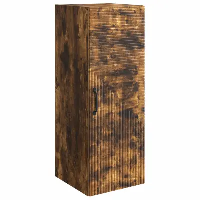 vidaXL Omara za steno Dimljen hrast 33 x 34,5 x 90 cm Inženirski les