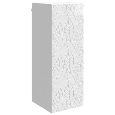 vidaXL Omara za steno Bela visok sijaj 33 x 34,5 x 90 cm