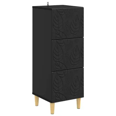 vidaXL Predalna omara Črna 33 x 34,5 x 90 cm Inženirski les