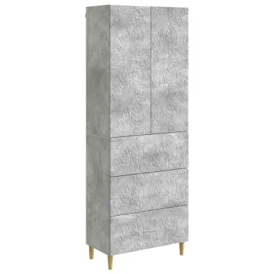 vidaXL Set omar 2 pcs Betonsko siva 66 x 34,5 x 90 cm Inženirski les