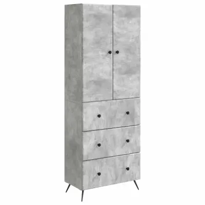 vidaXL Set omar 2 pcs Betonsko siva 66 x 34,5 x 90 cm Inženirski les