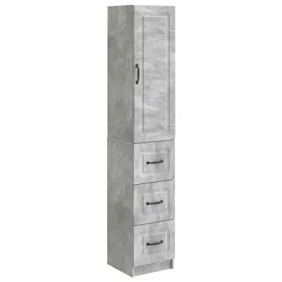 vidaXL Set omar 2 pcs Betonsko siva 33 x 34,5 x 87 cm Inženirski les