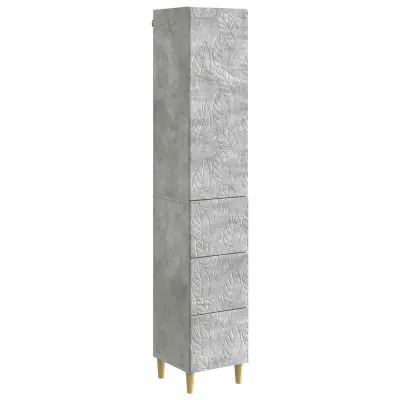 vidaXL Set omar 2 pcs Betonsko siva 33 x 34,5 x 90 cm Inženirski les