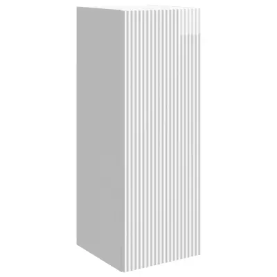vidaXL Omara za steno Bela visok sijaj 33 x 34,5 x 90 cm