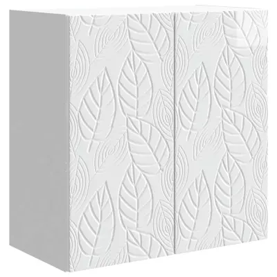 vidaXL Omara za steno Bela visok sijaj 59 x 31 x 60 cm Inženirski les