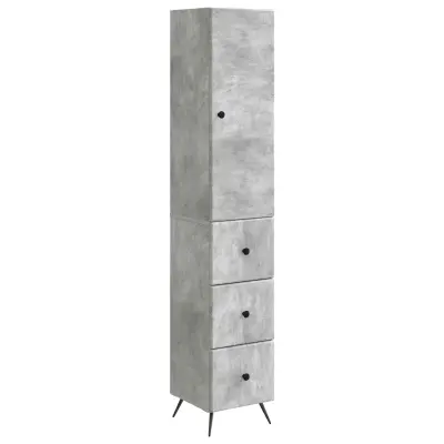 vidaXL Set omar 2 pcs Betonsko siva 34,5 x 34,5 x 90 cm Inženirski les