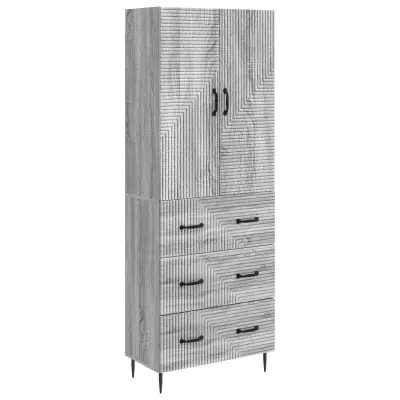 vidaXL Set omar 2 pcs Siva Sonoma 66 x 34,5 x 90 cm Inženirski les