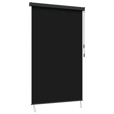 vidaXL Rolo Črna 80 x 250 cm Tkanina in aluminij