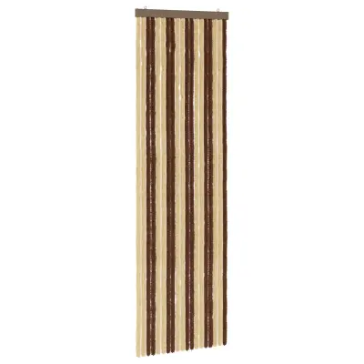 vidaXL Zaslon proti insektom Chenille Rjava in bež 56 x 185 cm 100% PP