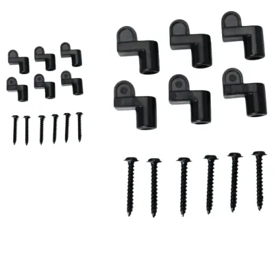 Klipi za mreže oken 12 kos – ABS s vijaki, kompaktni 1.9cm x 0.95cm Black