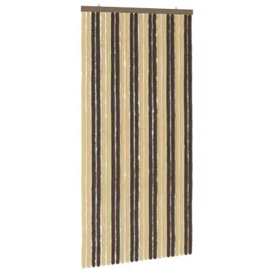 vidaXL Zaslon proti insektom Chenille Temno rjava in bež 100 x 200 cm