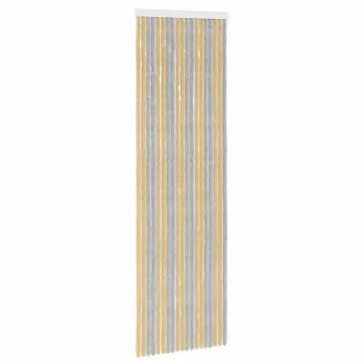 vidaXL Zaslon proti insektom Chenille Siva in bež 56 x 185 cm 100% PP