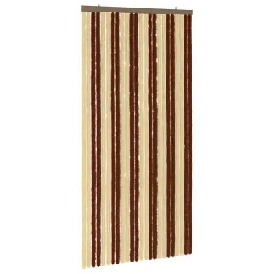 vidaXL Zaslon proti insektom Chenille Rjava in bež 100 x 200 cm