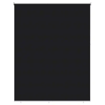vidaXL Rolo zavesa z UV zaščito Črna 180 x 230 cm Poliester