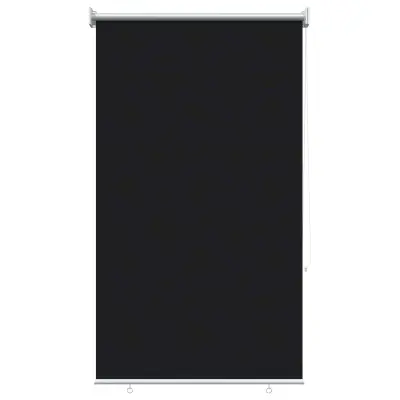 vidaXL Rolo zavesa z UV zaščito Črna 60 x 140 cm Poliester