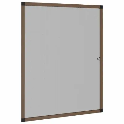 vidaXL Mreza proti insektom za okna Rjava 110 x 130 cm