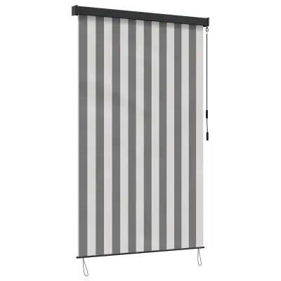 vidaXL Rolo Antracitna in bela 160 x 250 cm Tkanina in aluminij