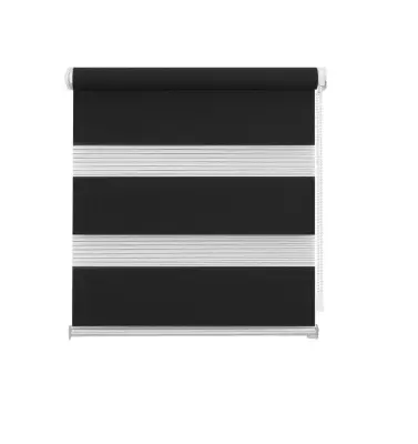 Dvojni rolo ClampFix 60 x 150 cm, črn, montaža brez vrtanja, dvoslojna tkanina za uravnavanje svetlobe in zasebnosti