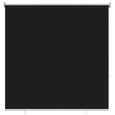 vidaXL Rolo zavesa z UV zaščito Črna 120 x 230 cm Poliester