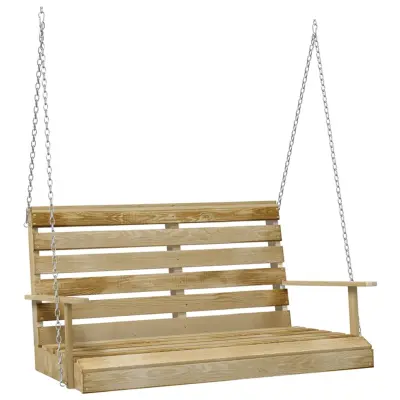 vidaXL Gugalna klop 110 cm impregnirana borovina