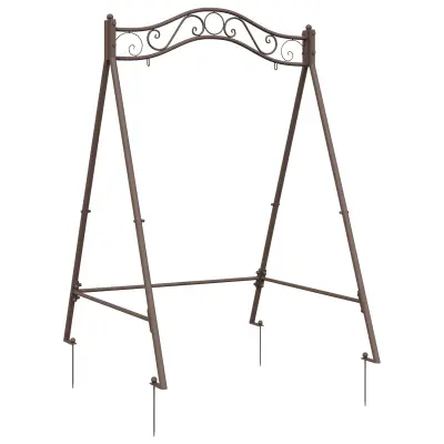 vidaXL Okvir za gugalnico Antik rjava 113 x 121,5 x 168 cm Jeklo